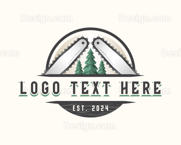 Woodwork Chainsaw Lumberjack Logo