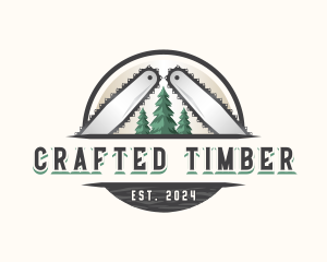 Woodwork Chainsaw Lumberjack logo design