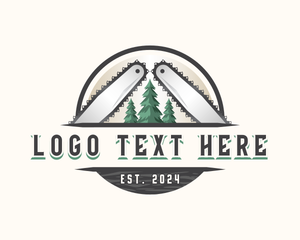 Woodwork Chainsaw Lumberjack logo