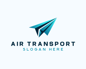 Fly Travel Paper Plane logo design