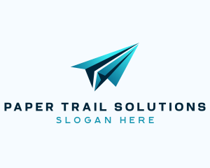 Fly Travel Paper Plane logo design