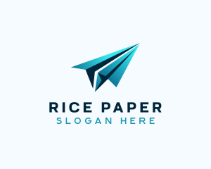 Fly Travel Paper Plane logo design