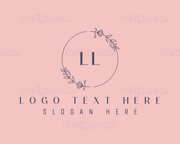 Floral Wreath Leaf Logo