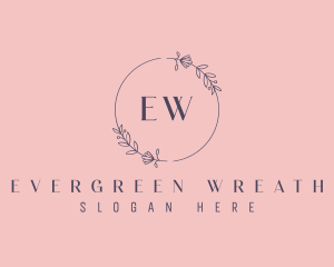 Floral Wreath Leaf logo design