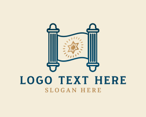 Torah Scroll Jewish logo