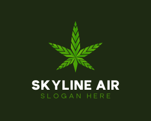 Abstract Weed Marijuana  Logo