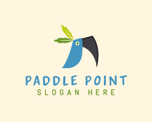 Tropical Blue Toucan Bird logo design