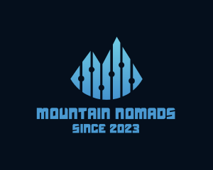 Digital Mountain Peak logo design