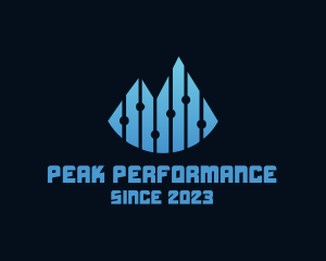 Digital Mountain Peak logo design