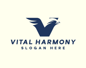 Eagle Wings Company Letter V logo design