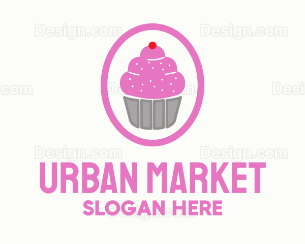 Pink Cupcake Bakery Logo