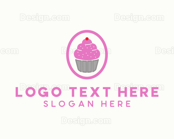 Pink Cupcake Bakery Logo