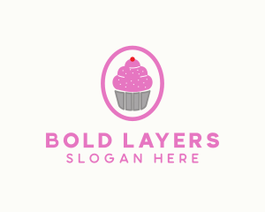 Pink Cupcake Bakery Logo