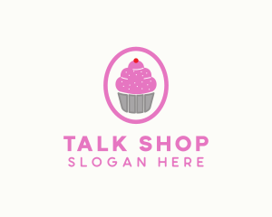 Pink Cupcake Bakery Logo