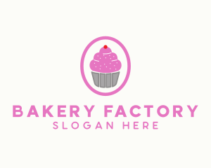 Pink Cupcake Bakery logo design