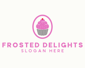 Pink Cupcake Bakery logo design