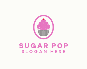 Pink Cupcake Bakery logo design