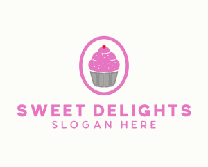 Pink Cupcake Bakery logo design