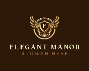 High End Ornamental Wings logo design