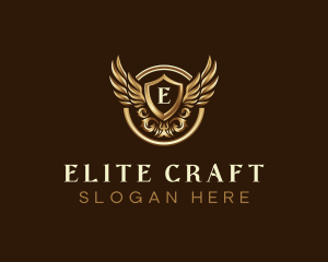 High End Ornamental Wings logo design