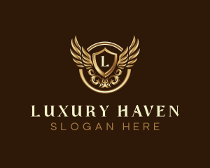 High End Ornamental Wings logo design