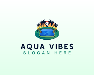 Swimming Pool Sunset logo
