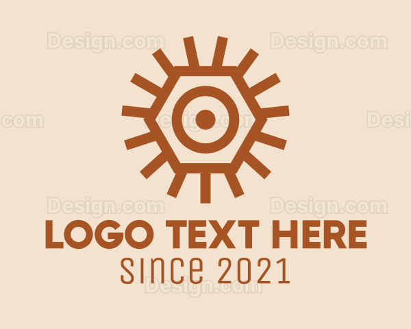 Bronze Hexagon Eye Logo