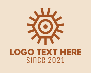 Bronze Hexagon Eye  logo