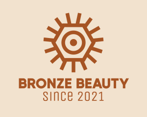 Bronze Hexagon Eye  logo