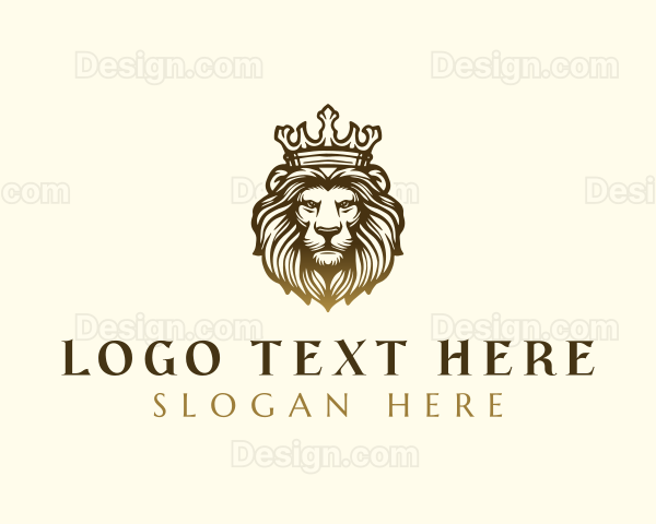 Royalty Lion Crown Logo