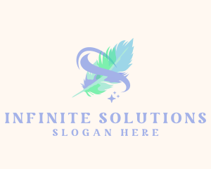 Watercolor Feather Quill Logo