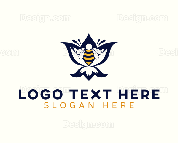 Bee Floral Bug Logo