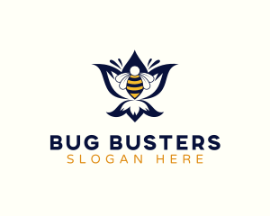 Bee Floral Bug logo design