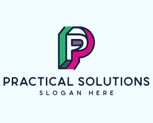 Industrial Company Letter P logo design