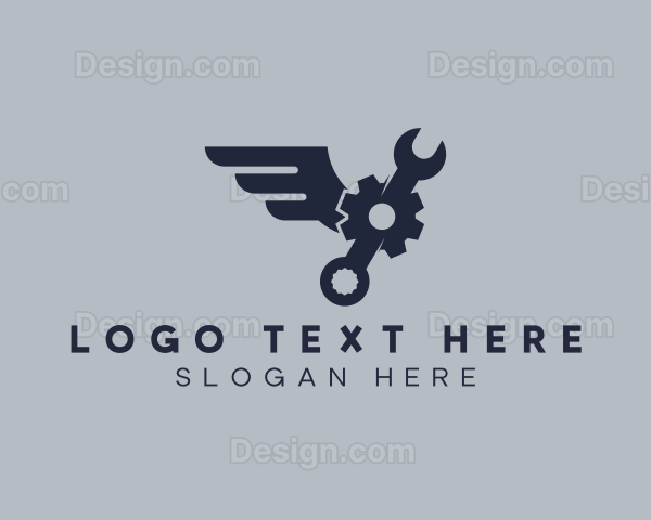 Winged Industrial Tools Logo