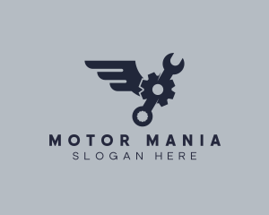 Winged Industrial Tools  logo design