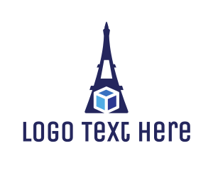 Blue Eiffel Cube logo