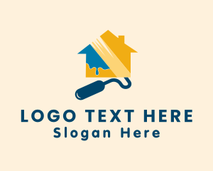 Paint Roller House Remodeling Logo