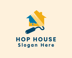 Paint Roller House Remodeling logo design