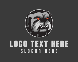 Silver Angry Bulldog logo