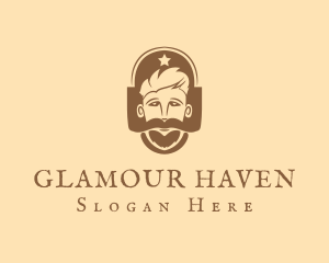 Hipster Mustache Beard logo