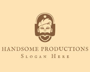 Hipster Mustache Beard logo
