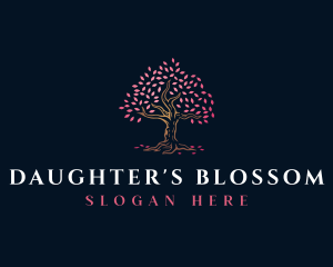 Natural Sakura Tree logo design