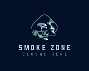 Skull Smoking Death logo design