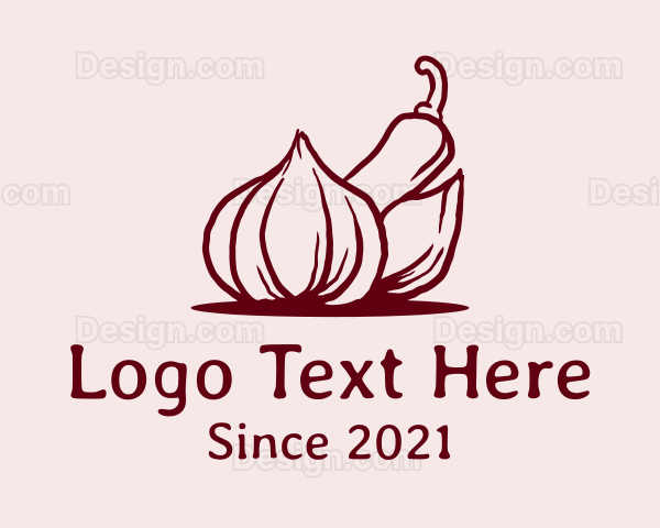 Garlic Chili Onion Ingredients Logo