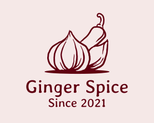 Garlic Chili Onion Ingredients logo design