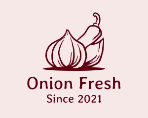 Garlic Chili Onion Ingredients logo design