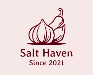 Garlic Chili Onion Ingredients logo design