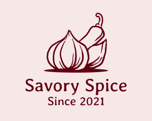 Garlic Chili Onion Ingredients logo design