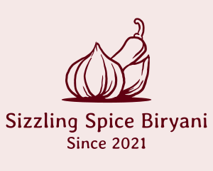 Garlic Chili Onion Ingredients logo design